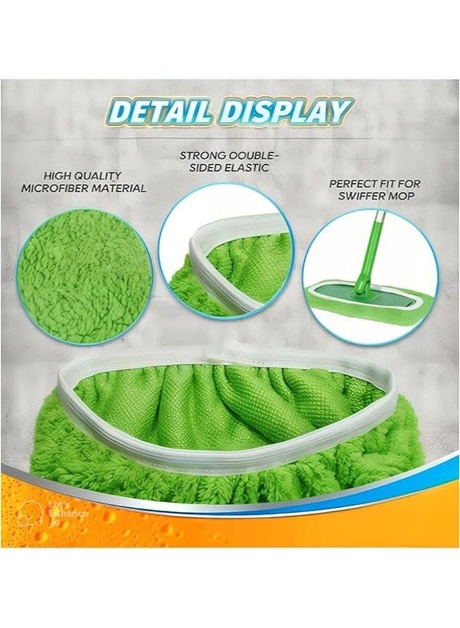 2 PCS Reusable Mop Pads, Flat Floor Mop Cloth, Washable And Durable Replacement Mop Cloth, Compatible with Pads for Wet & Dry Sweeping Cloths Mop Head Replacement for Household Cleaning(Mop Not Included) - Image 3