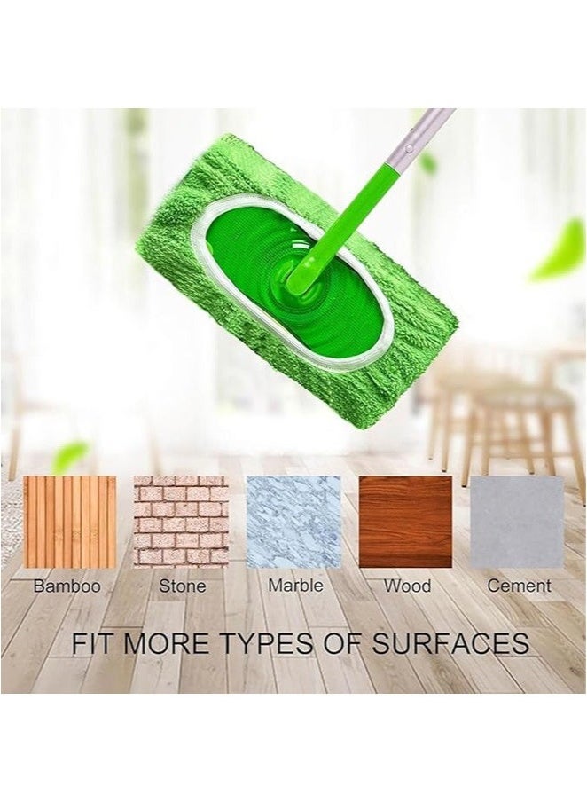 2 PCS Reusable Mop Pads, Flat Floor Mop Cloth, Washable And Durable Replacement Mop Cloth, Compatible with Pads for Wet & Dry Sweeping Cloths Mop Head Replacement for Household Cleaning(Mop Not Included) - Image 5