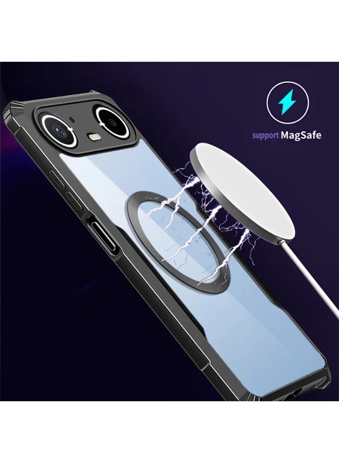 general Tecno Pova Slim 5G Back Cover | 360° Protection | Crystal Clear Hard Back Transparent | Compatible with MagSafe Accessories - Image 2