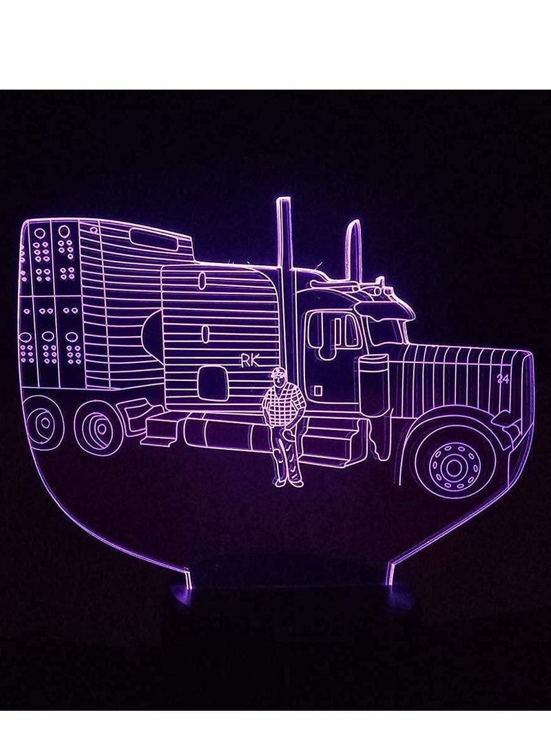 althiqahkey Multicolor 3D Illusion Night Light16 Color LED Vision Baby Bedroom Sleeping Wing Tractor AA Power Supply Table Mood Children Birthday Part Decor Kidsleep Party Colorful Gift Remote Control  - Image 1
