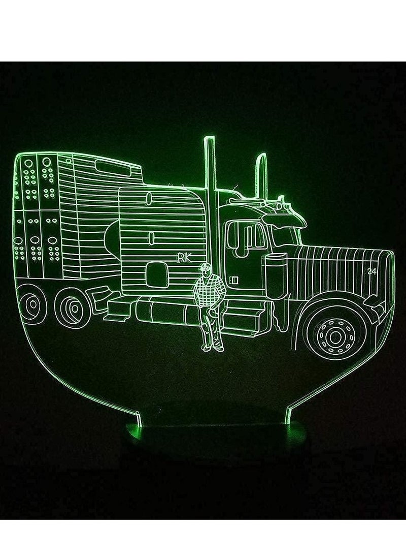 althiqahkey Multicolor 3D Illusion Night Light16 Color LED Vision Baby Bedroom Sleeping Wing Tractor AA Power Supply Table Mood Children Birthday Part Decor Kidsleep Party Colorful Gift Remote Control  - Image 3
