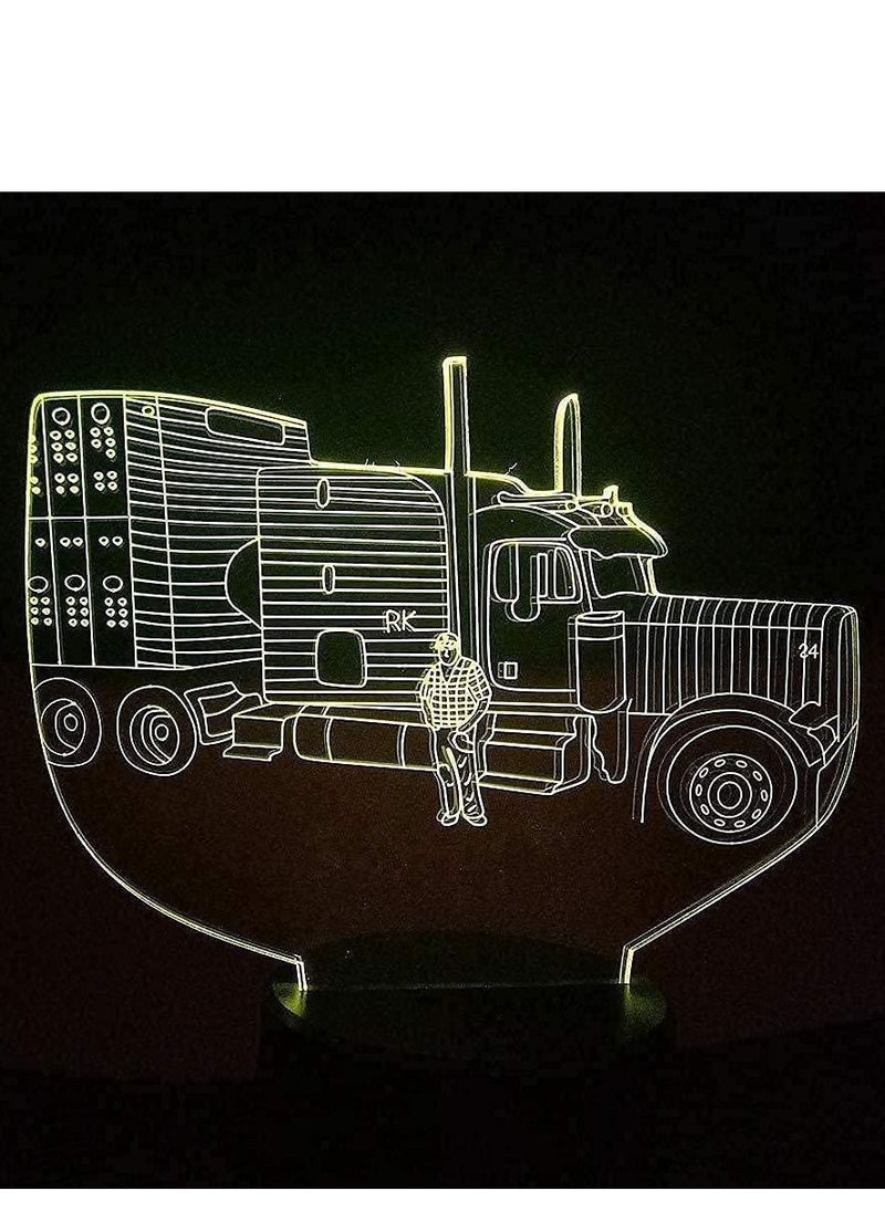 althiqahkey Multicolor 3D Illusion Night Light16 Color LED Vision Baby Bedroom Sleeping Wing Tractor AA Power Supply Table Mood Children Birthday Part Decor Kidsleep Party Colorful Gift Remote Control  - Image 4