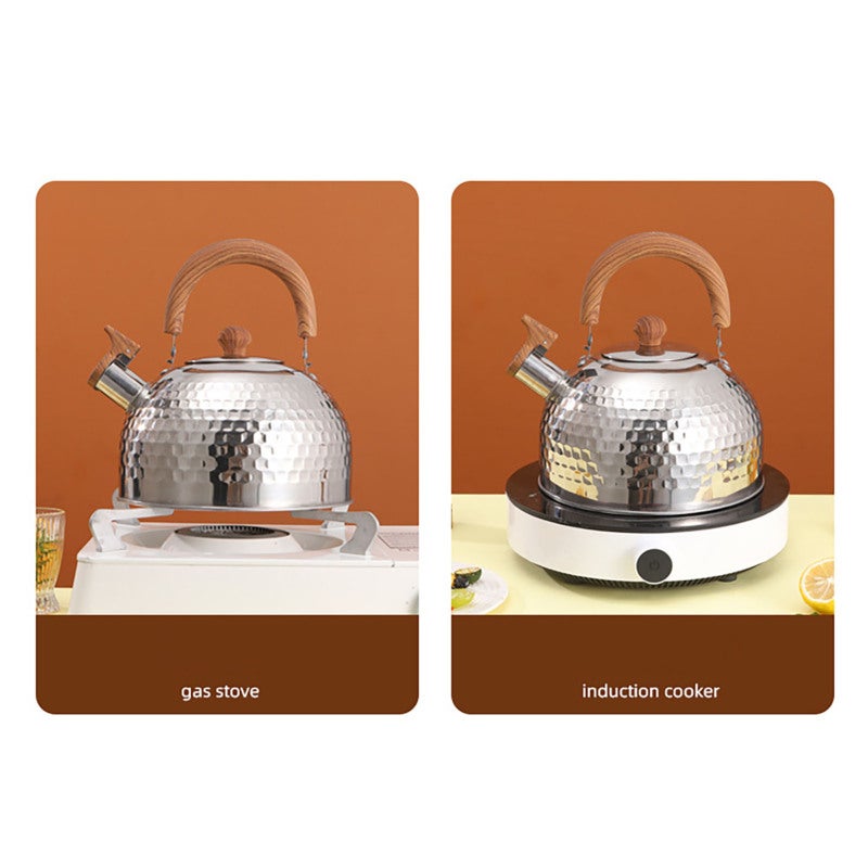 Water Kettle Stainless Steel Whistle Water Kettle Large Capacity Flat Bottomed for Gas Induction Cooker Boil Water 2L Purple - Image 5