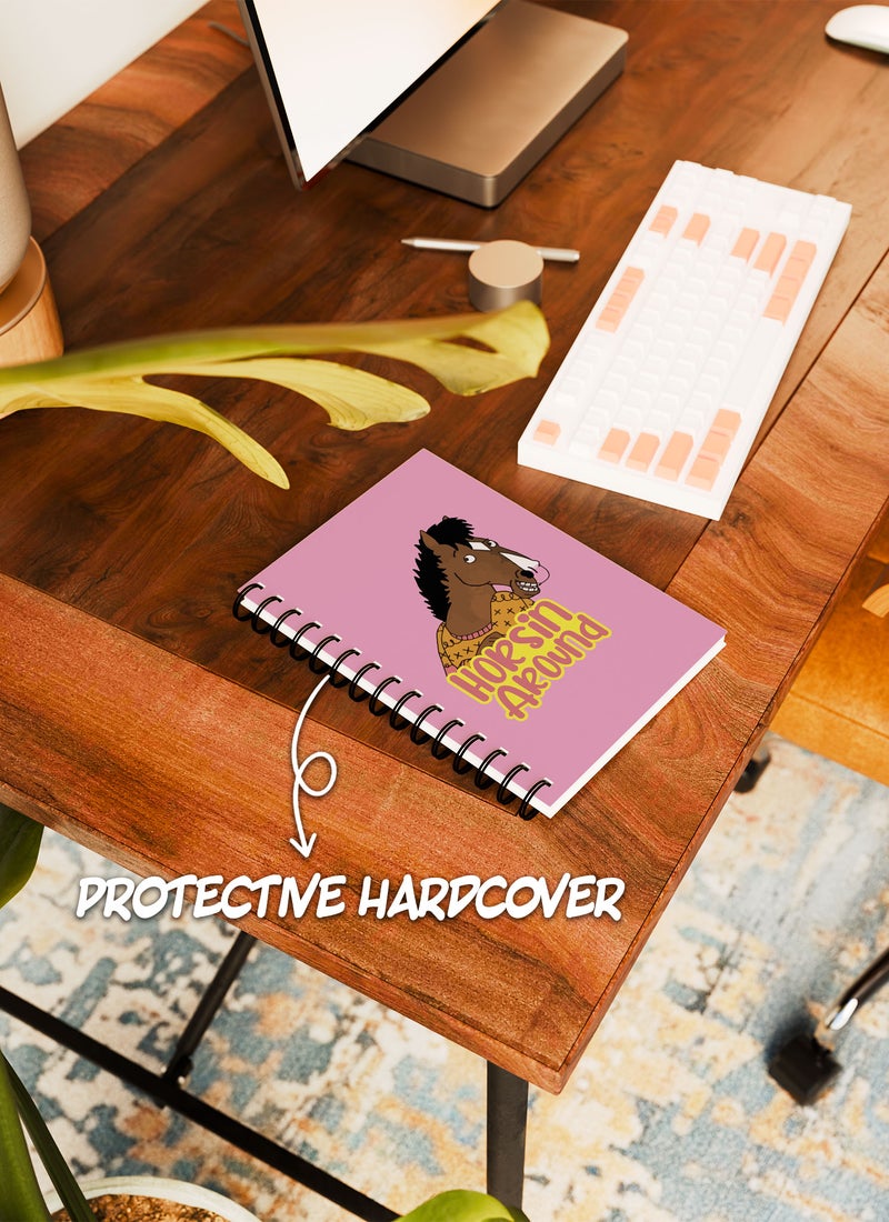LOUD UNIVERSE Wirebound Spiral Notebook Horsin Around Bojack Horseman Quote Lined Writing Journal - Image 4