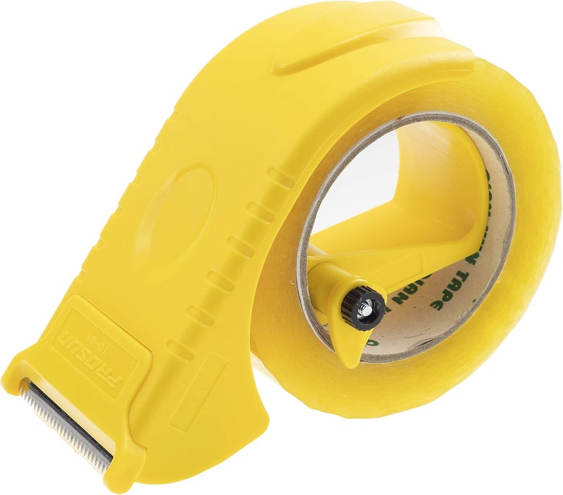 Prosun 2 Inch Packing Tape Gun Dispenser, Width-Adjustable Box Sealer, Lightweight Ergonomic Industrial Heavy Duty Tape Cutter for Carton, Packaging and Box Sealing, Yellow - Image 1