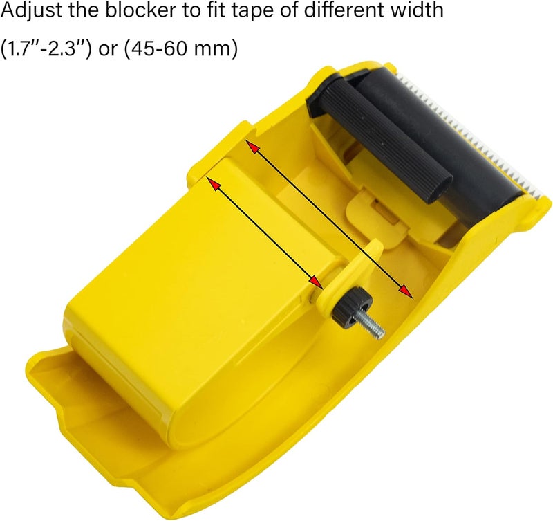 Prosun 2 Inch Packing Tape Gun Dispenser, Width-Adjustable Box Sealer, Lightweight Ergonomic Industrial Heavy Duty Tape Cutter for Carton, Packaging and Box Sealing, Yellow - Image 3