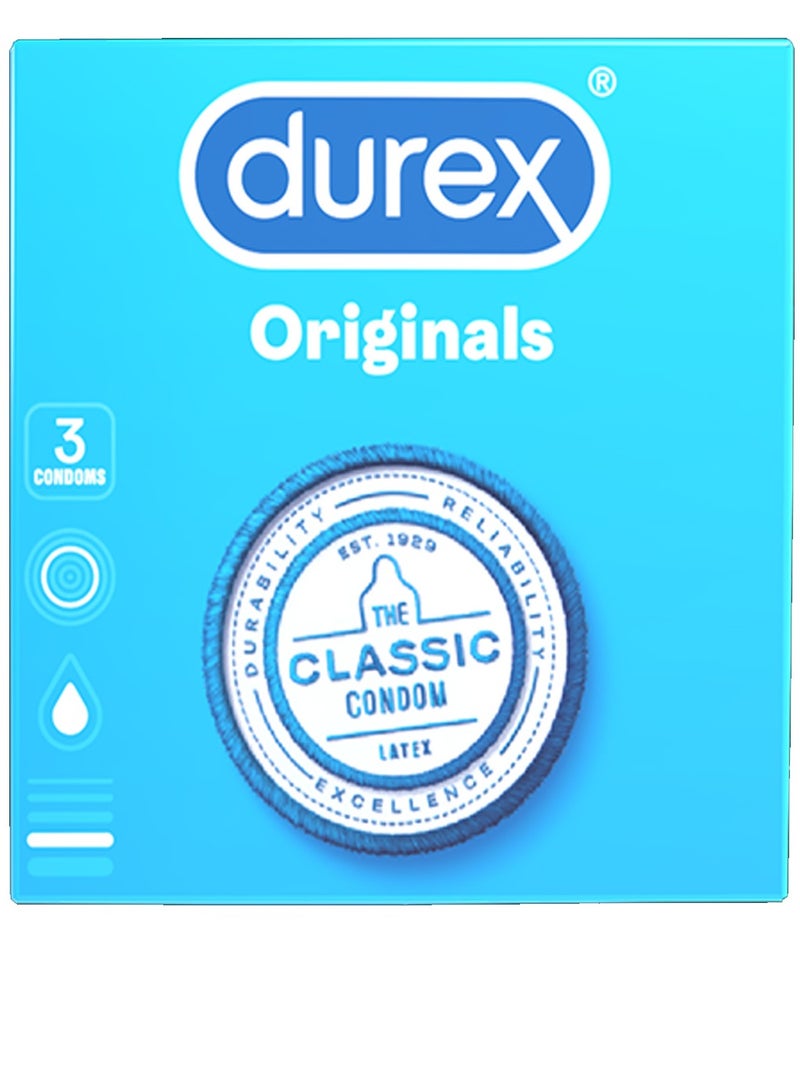 Durex Originals Classic Condoms 3'S