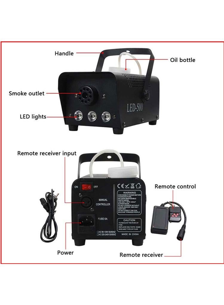 general LED Remote-Controlled Smog Machine Colorful And Constantly Bright Stage Special Effect Smoke Generator - Image 2