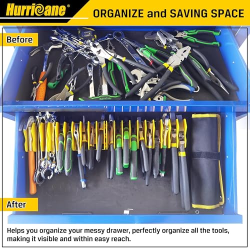 HURRICANE Pliers Organizer Rack, Pliers Cutters Organizer with Non-Slip Rubber Base, Keep Tools Organized in Drawers, 2 Pack, Extendable Design, Fit 3'H Drawers and More - Image 5