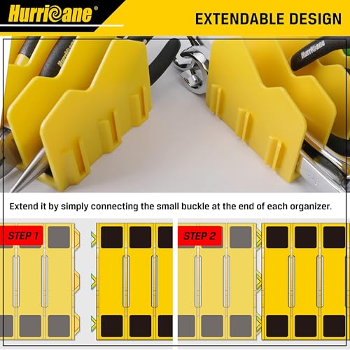 HURRICANE Pliers Organizer Rack, Pliers Cutters Organizer with Non-Slip Rubber Base, Keep Tools Organized in Drawers, 2 Pack, Extendable Design, Fit 3'H Drawers and More - Image 4