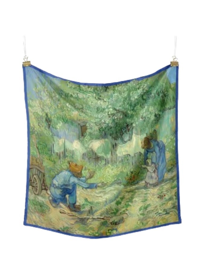 Scarf made of soft natural silk , characterized by its bright colors and delicate prints, high-quality material - imported - Image 3