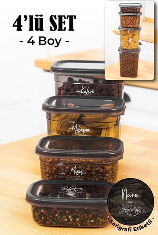 Magev Plastic White Serigraphy Labeled 4-Piece Peggy Rectangular Storage Container Set 1X(1500-1150-800-400 Ml) - pzsku/Z2727A70E95FB5064A080Z/45/_/1730470272/88dec261-accc-4ea9-9565-3e8bb72bcedb
