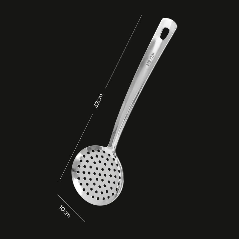 Meyer Stainless Steel Skimmer Kitchen Tools Cooking Utensils for Kitchen Skimmer for Deep Frying and Straining PurisNuggetsRicePakodas 32cm - Image 3