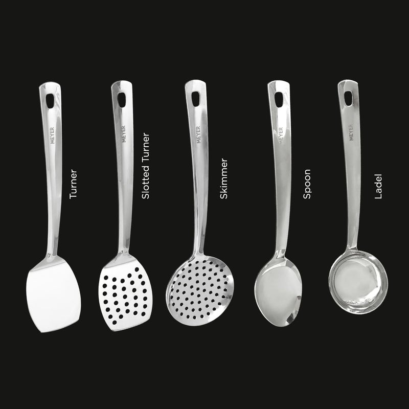 Meyer Stainless Steel Skimmer Kitchen Tools Cooking Utensils for Kitchen Skimmer for Deep Frying and Straining PurisNuggetsRicePakodas 32cm - Image 4
