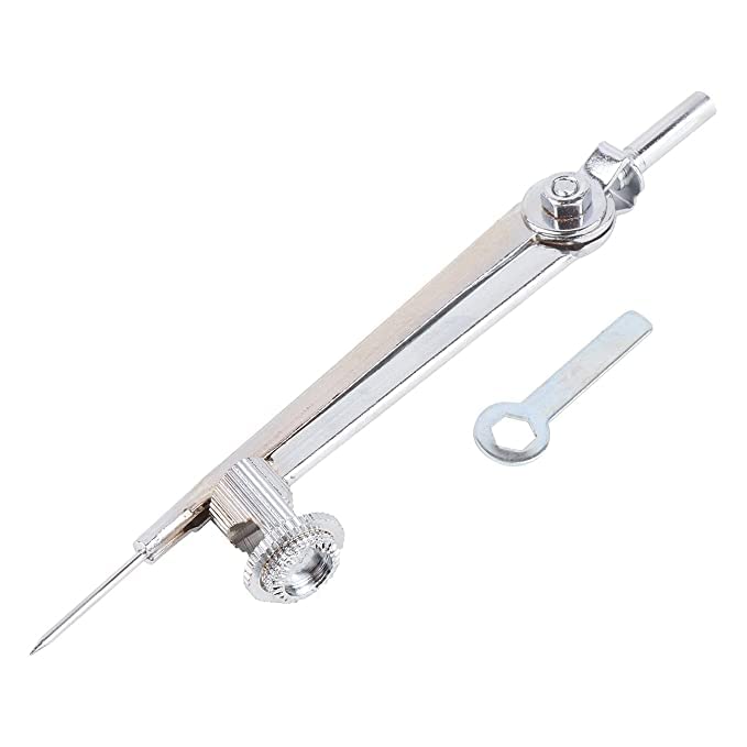 SK Geometry Rounder Compass For School Students Mathematical Stainless Steel Finish Compass for Drawing & Geometry with Key (Pack of 1) - Image 1