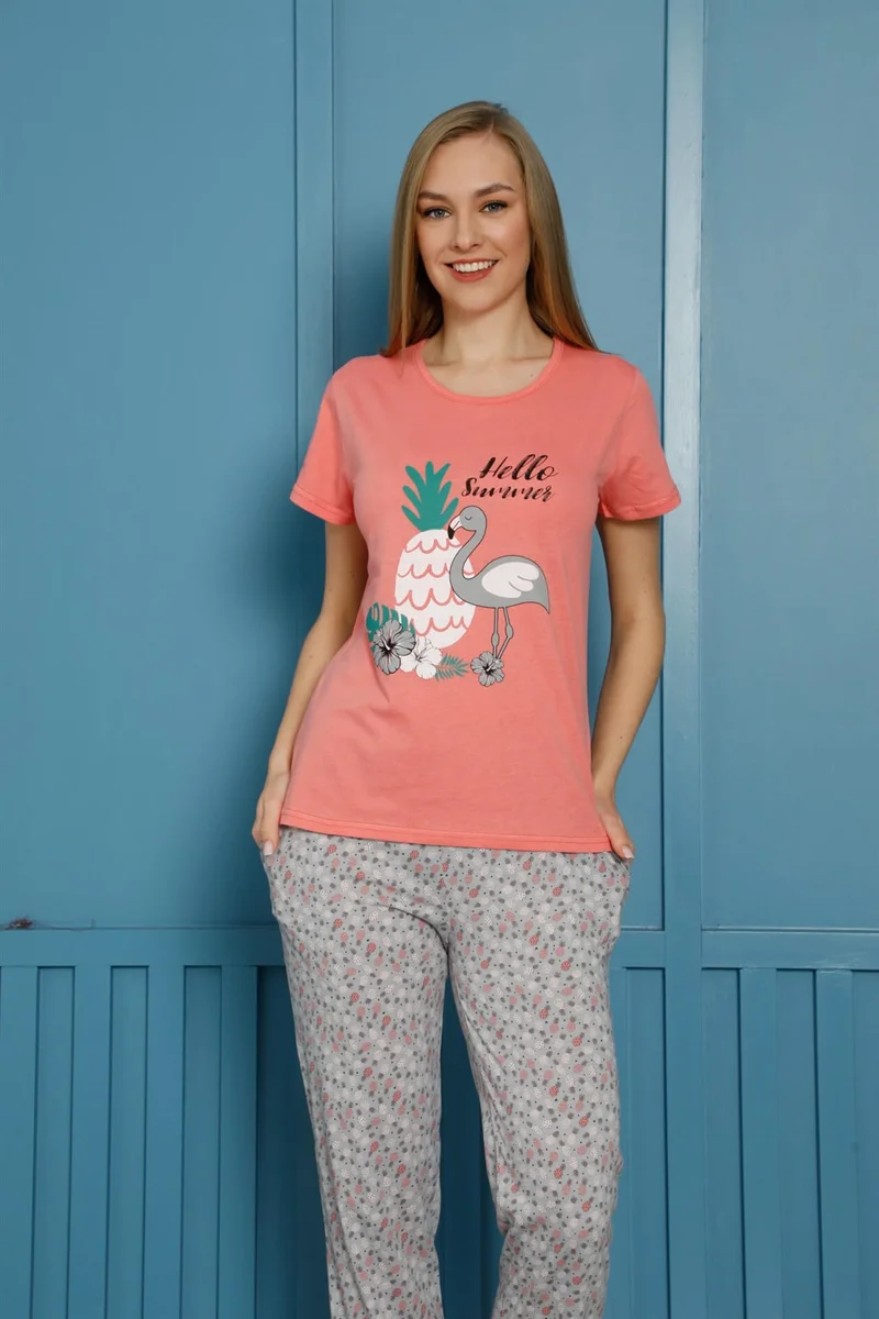 Akbeniz Women's Cotton Pajamas Set 20500N