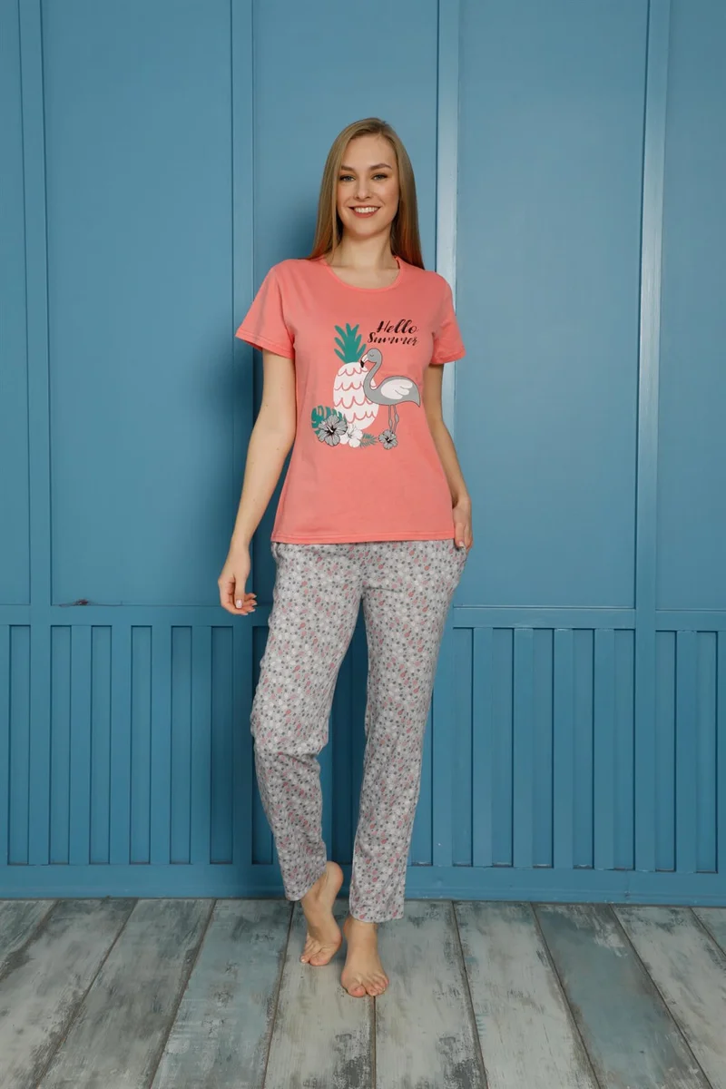 Akbeniz Women's Cotton Pajamas Set 20500N