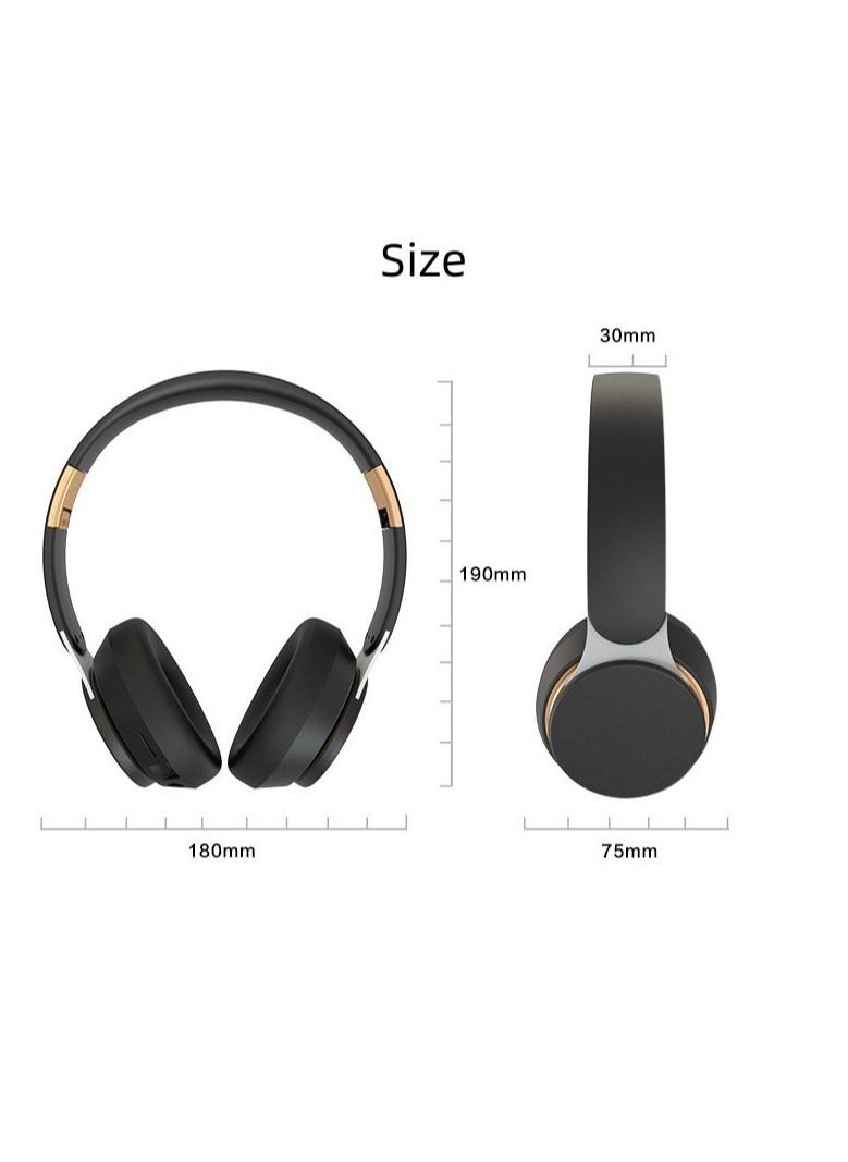 DUNISO - Bluetooth Headphones With 7 Colors Light Over Ear Wireless Gaming Headphones with HiFi Stereo Headphones with Microphone and Soft Earpads for Cellphone PC Home Office - Image 1