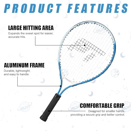 PICKLETECH Kids Tennis Racket for Junior Toddlers Starter Kit 17-25" Tennis Racquet for Girls and Boys with Carry Bag, Lightweight for Beginners - Image 3