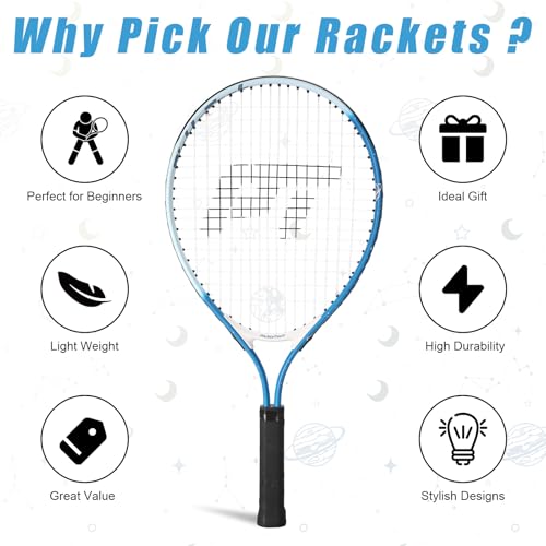 PICKLETECH Kids Tennis Racket for Junior Toddlers Starter Kit 17-25" Tennis Racquet for Girls and Boys with Carry Bag, Lightweight for Beginners - Image 4