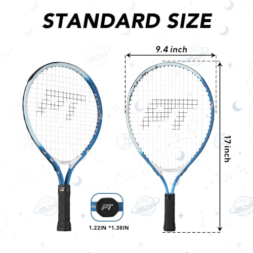PICKLETECH Kids Tennis Racket for Junior Toddlers Starter Kit 17-25" Tennis Racquet for Girls and Boys with Carry Bag, Lightweight for Beginners - Image 2