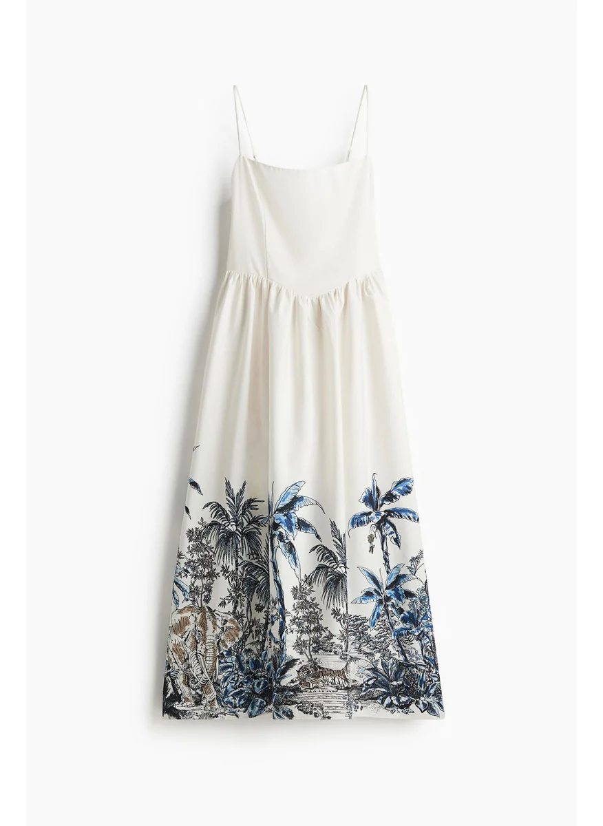 اتش اند ام Printed Cotton Dress