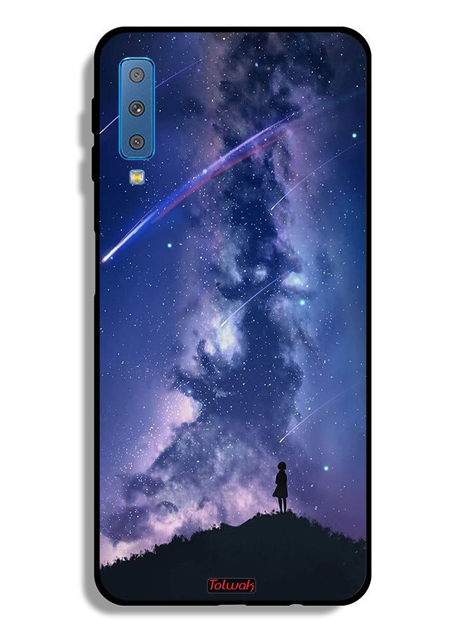 Tolwak Samsung Galaxy A7 (2018) Protective Case Cover Moving Stars - Image 1