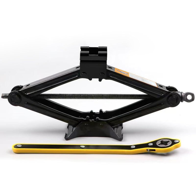 snaliobde Car Jack Kit - Scissor Jack for Car Lifting Heavy-Duty Tire Jack Tool Kit with Lug Wrench (1T) - Image 1