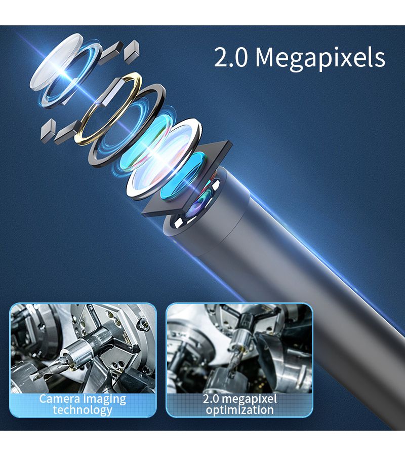 دبليو كيه آر 7 قطع كاميرا داخلية سوداء بطول 3 أمتار سلك صلب LED مقاومة للماء - Image 4