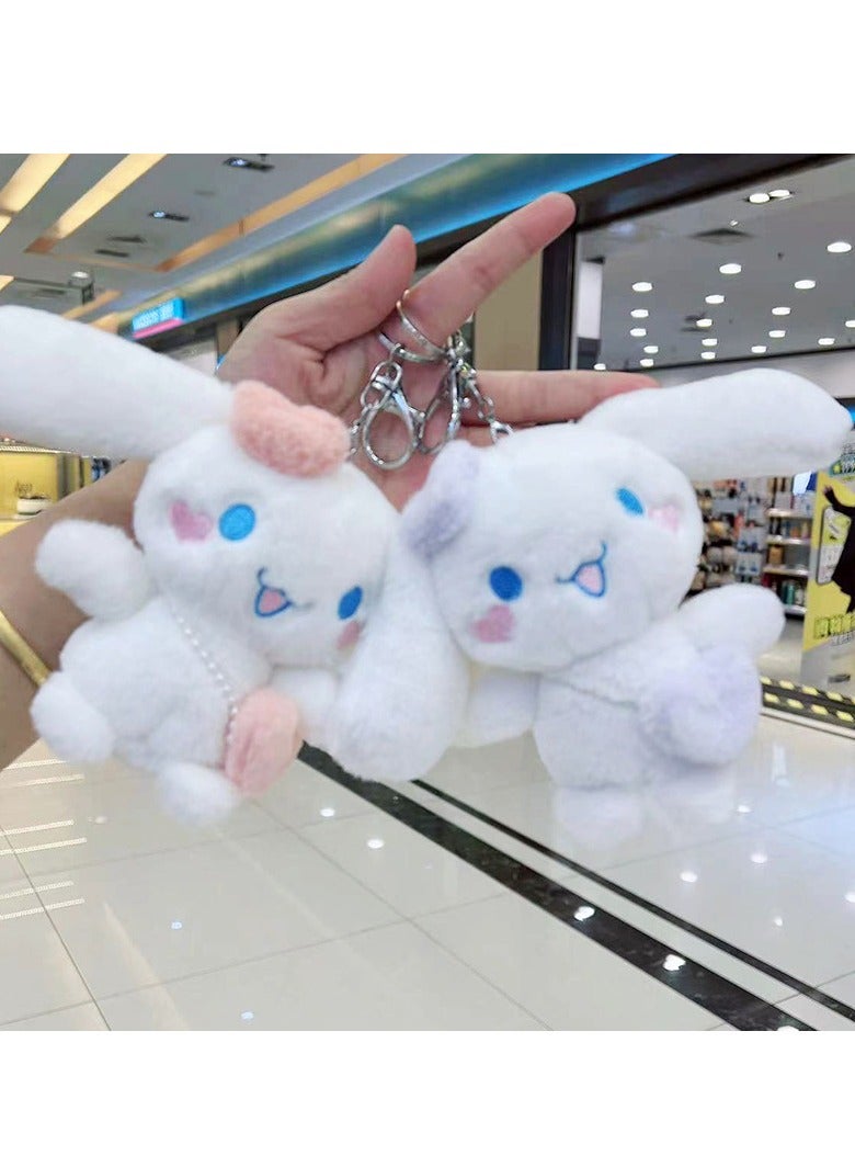 general 12cm Cute Rabbit Plush Toy Keychain - Adorable Soft Plush Keyring Doll Bag Pendant Decoration for Kids Adult Gift, PP Cotton, Mixed Colors (2pcs) - Image 1