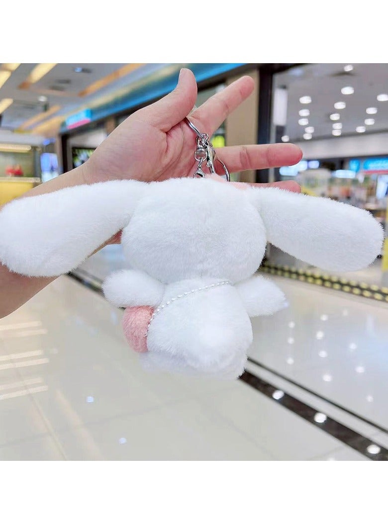 general 12cm Cute Rabbit Plush Toy Keychain - Adorable Soft Plush Keyring Doll Bag Pendant Decoration for Kids Adult Gift, PP Cotton, Mixed Colors (2pcs) - Image 4