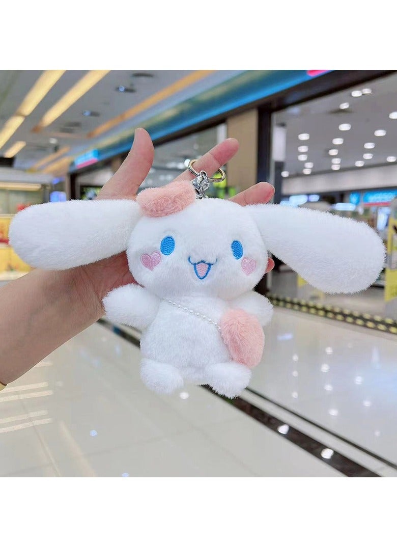 general 12cm Cute Rabbit Plush Toy Keychain - Adorable Soft Plush Keyring Doll Bag Pendant Decoration for Kids Adult Gift, PP Cotton, Mixed Colors (2pcs) - Image 2