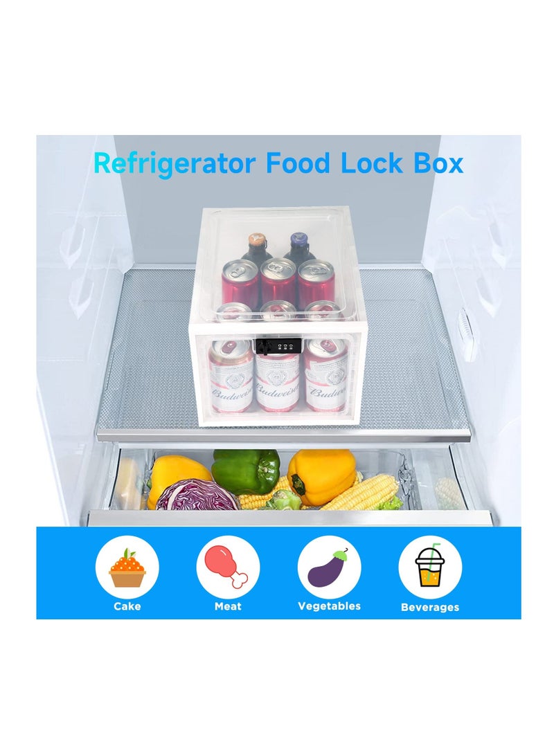 Y&D Clear Medication Lock Box, Lockable Storage Box for Safe Medicine Storage, Refrigerator Food Snack Locking iPad Phone School Office and Kitchen Home Safety - Image 4
