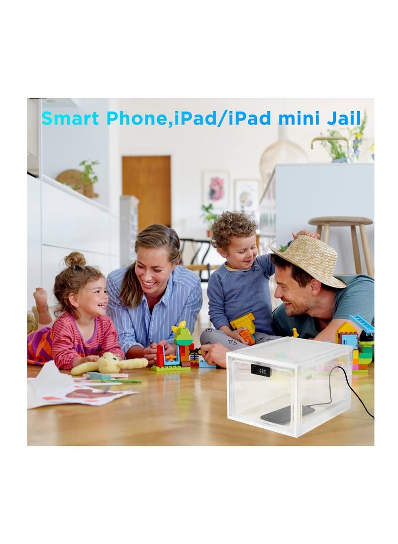 Y&D Clear Medication Lock Box, Lockable Storage Box for Safe Medicine Storage, Refrigerator Food Snack Locking iPad Phone School Office and Kitchen Home Safety - Image 3