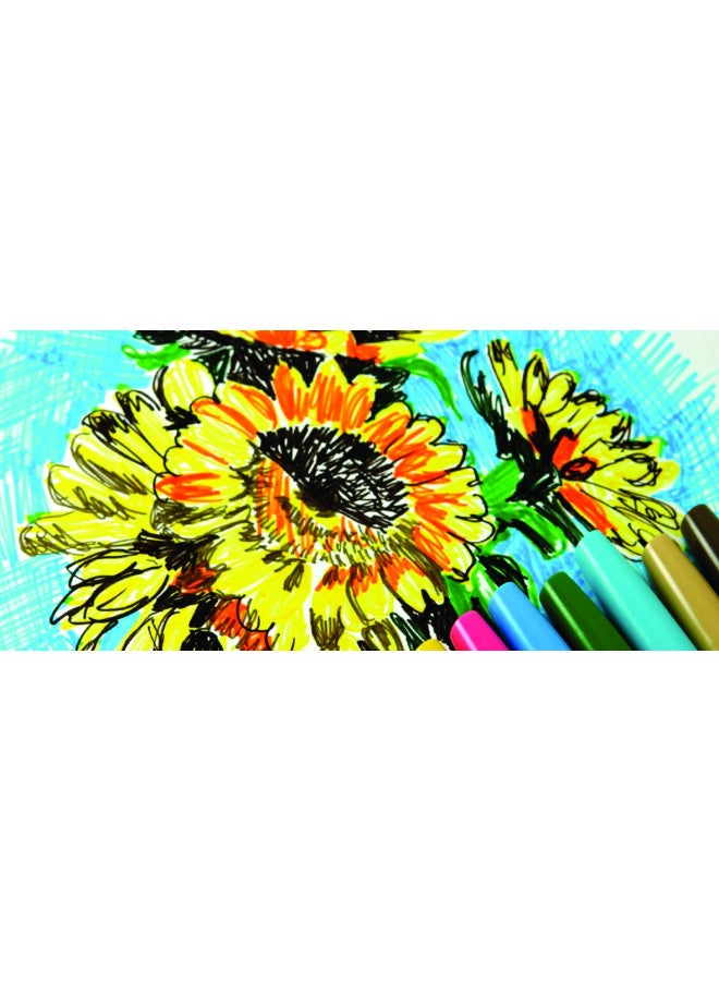 Pentel Sign Pen Fiber-Tipped Pen, Violet Ink, Box of 12 (S520-V) - Image 3