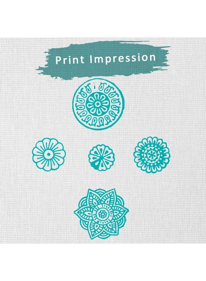 Hashcart | Set of 5 | Wooden Handcarved Designer Blocks for Printing/Stamps for Mahndi/Saree Border/Scrapbooking/Fabric Textile Paper/Kids/Art Work - Image 3