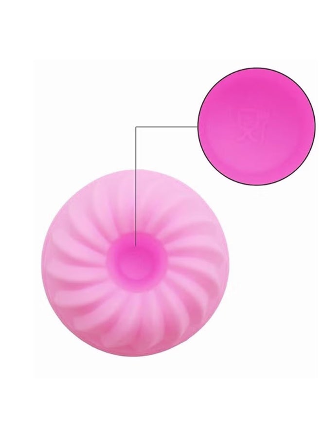 واي جيه أكواب كيك سيليكون ، قوالب كعكة خبز سيليكون على شكل يقطين ، بطانات كب كيك غير لاصقة ، صينية حلوى فاخرة خالية من Bpa جيلي وأكواب مافن ، 12 عبوة الحجم: 6.3x2.54x4CM - Image 4