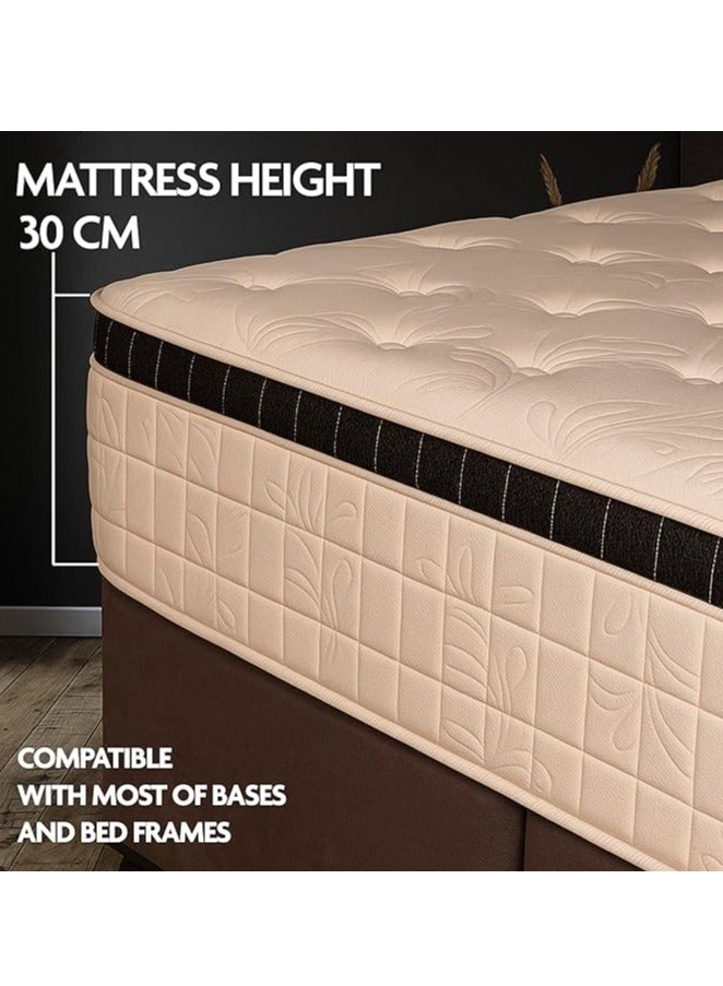 EASELIVING Hybrid Gel Memory Foam Mattress - 30cm Single Bed Medium Firm Mattress | Pocket Spring Mattress with Cooling Comfort, Edge Support and Pressure Relief | 10-Year Warranty (90x190 cm) - Image 2