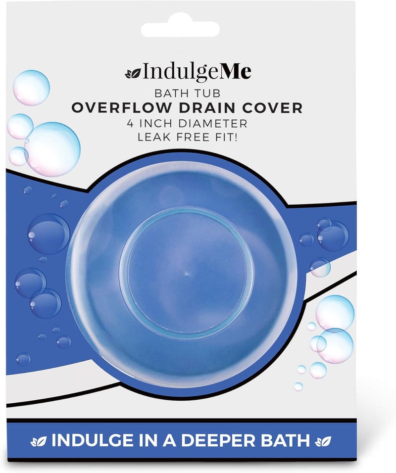 IndulgeMe Overflow Drain Cover 4 Inch Diameter Enjoy a Deeper Bath Fits Most Bathtubs Drain Covers - Image 1