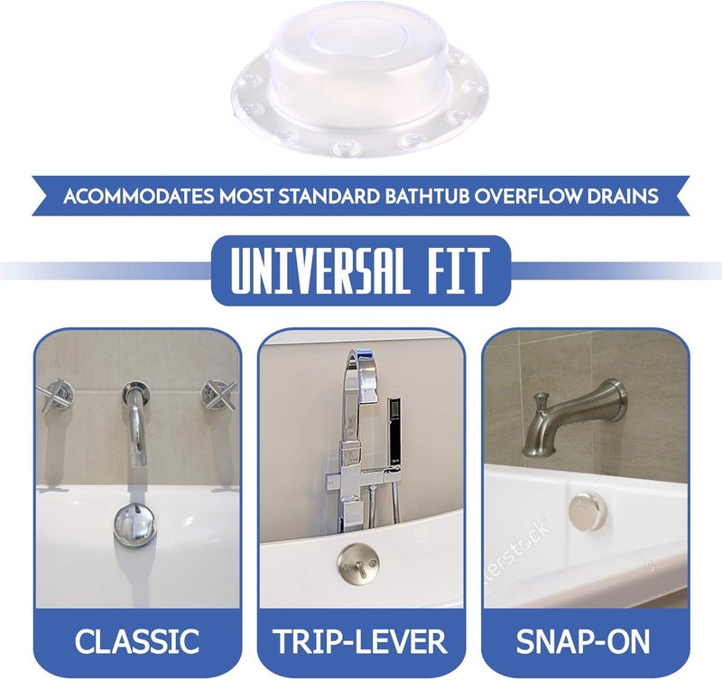 IndulgeMe Overflow Drain Cover 4 Inch Diameter Enjoy a Deeper Bath Fits Most Bathtubs Drain Covers - Image 5