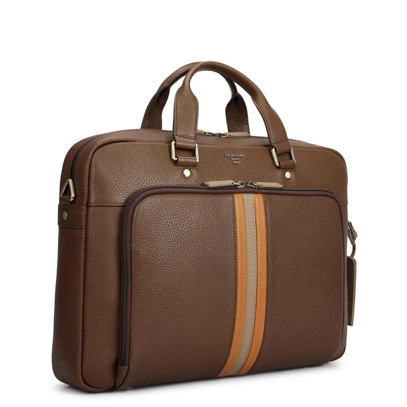 Da Milano Mocha Classic Laptop Bag (M)  | Best Price UAE