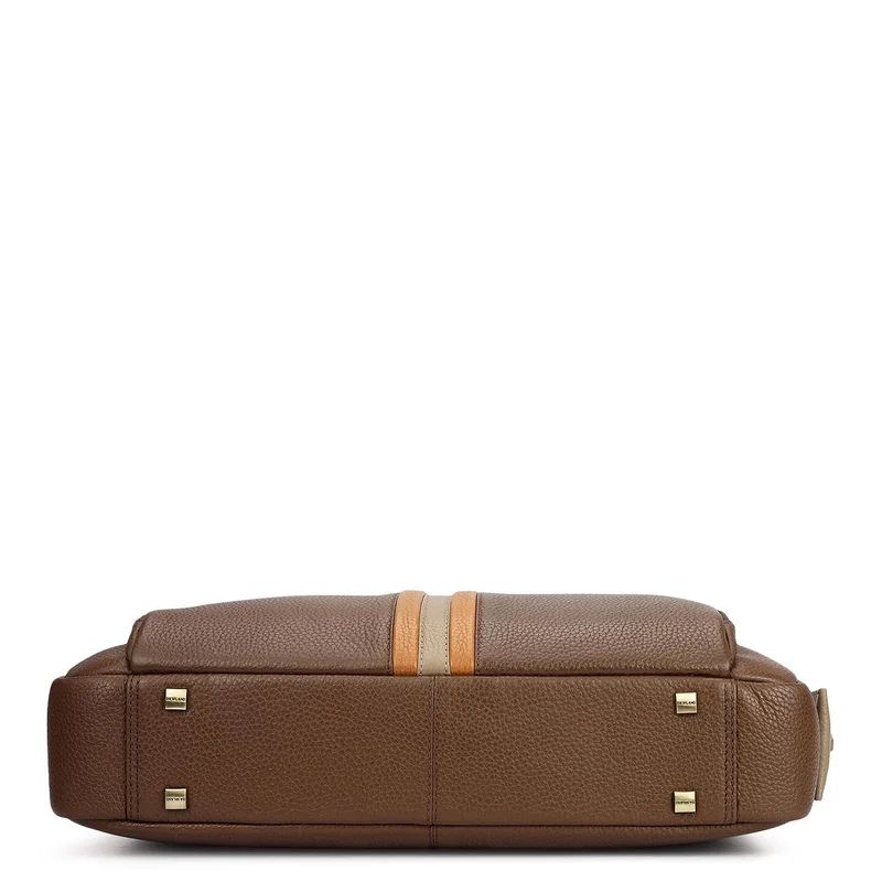 Da Milano Mocha Classic Laptop Bag (M)  | Best Price UAE