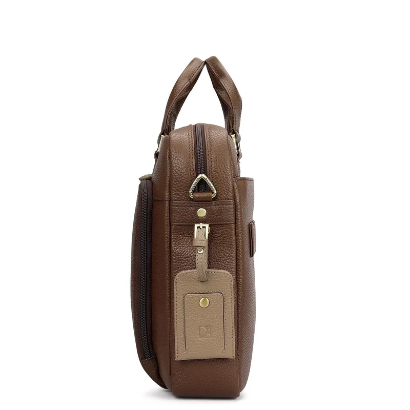 Da Milano Mocha Classic Laptop Bag (M)  | Best Price UAE