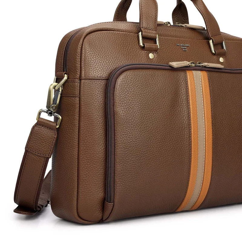 Da Milano Mocha Classic Laptop Bag (M)  | Best Price UAE
