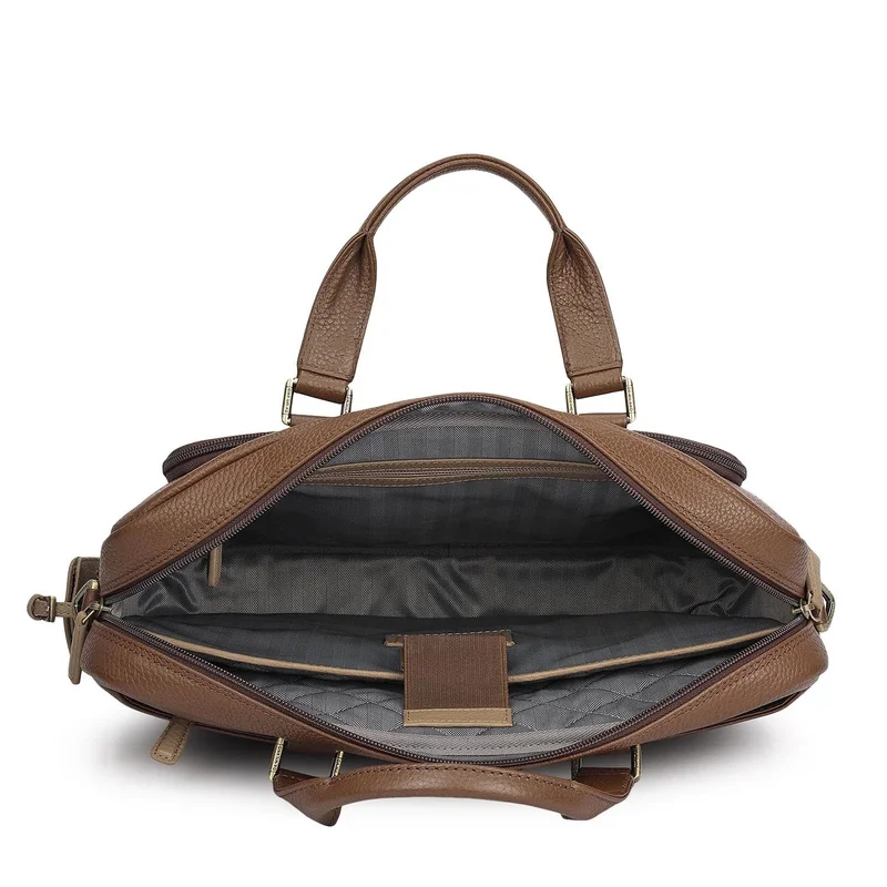 Da Milano Mocha Classic Laptop Bag (M)  | Best Price UAE