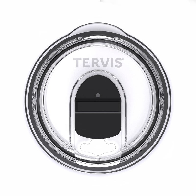 Tervis Slider Lid Made in USA Double Walled Insulated Tumbler Travel Cup Keeps Drinks Cold Hot Fits 12 20oz Stainless Steel Clear