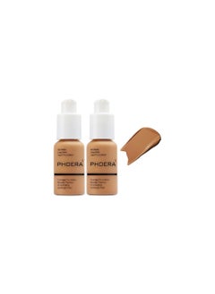 Phoera 2 Pack Flawless Soft Liquid Matte Foundation Durable Waterproof Oil Control Concealer 106 Warm Sun  - Image 1