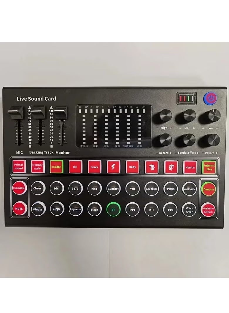 M9 USB Mixer Musical Professional Soundcard واجهة صوتية لتسجيل الاستوديو بطاقات صوت للبث المباشر على الهاتف المحمول والكمبيوتر الشخصي - Image 4