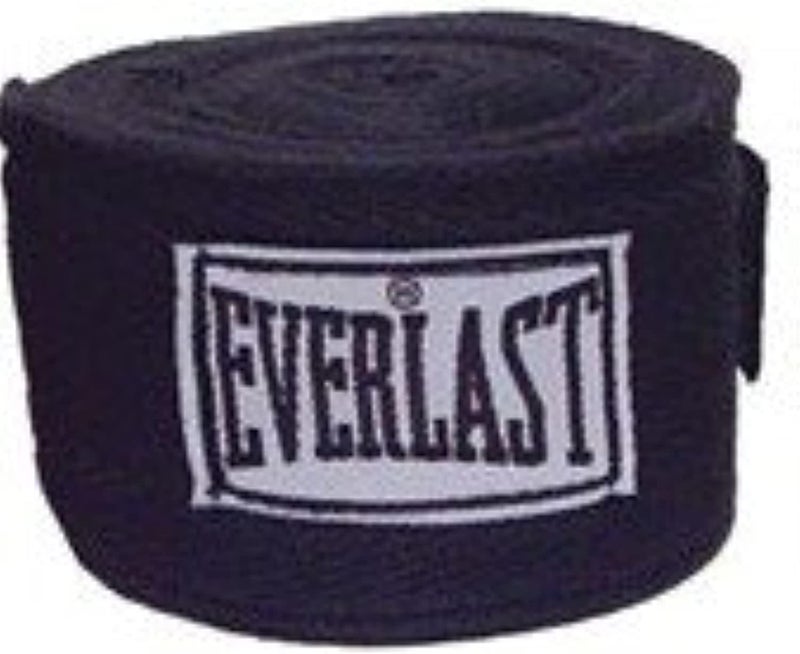 Everlast Worldwide 120-Inch Hand Wraps in Black for Boxing Training - Image 1