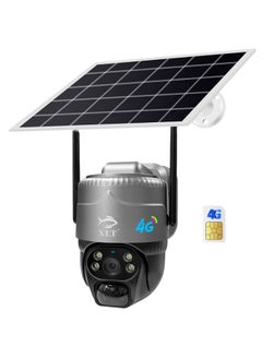 4G Sim Card Solar Camera PTZ Camera Outdoor Solar Powered Security Camera 3MP HD Dual Lens with Pan Tilt 360°View
